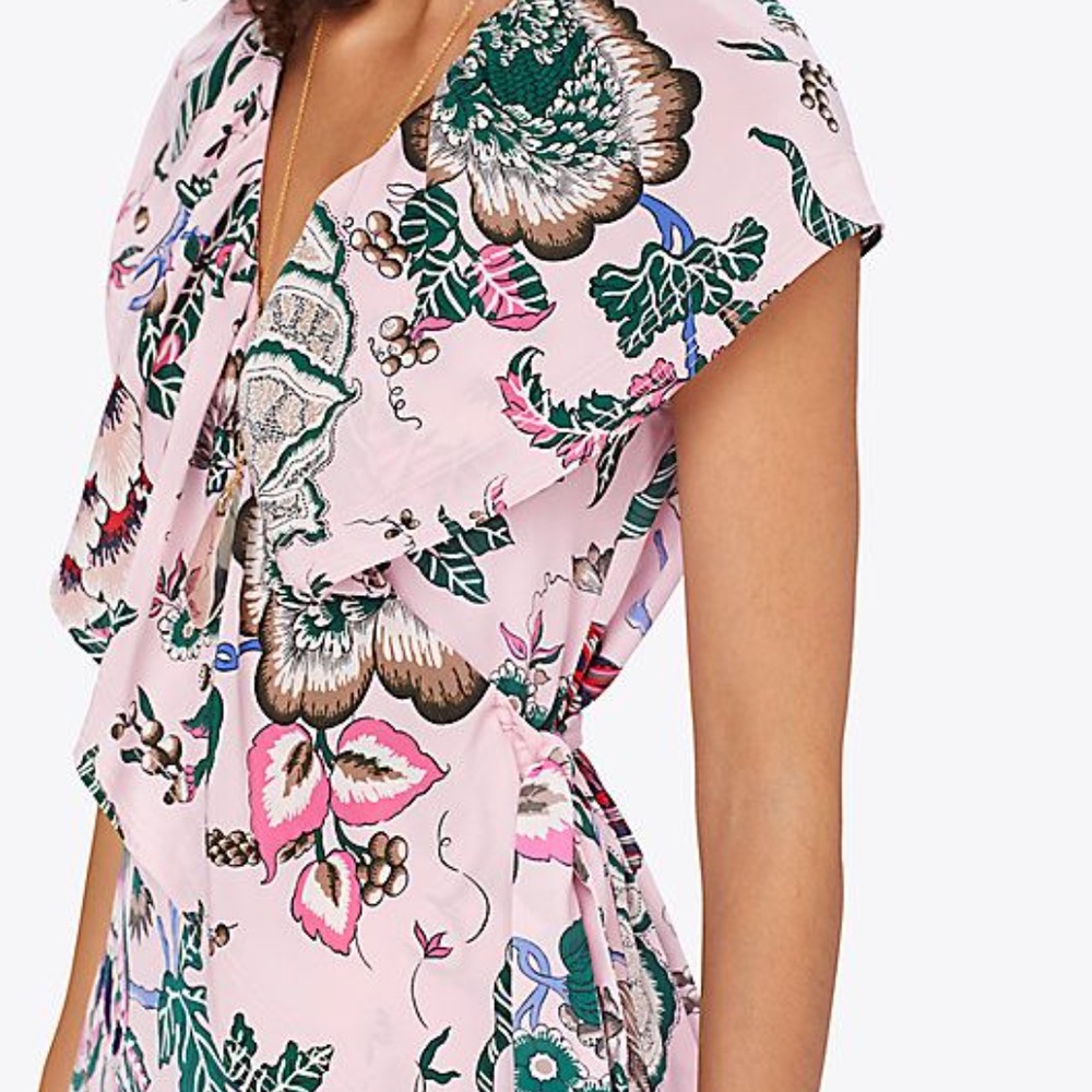 Tory Burch Adelia Floral Wrap Dress XS - Picture 6 of 16